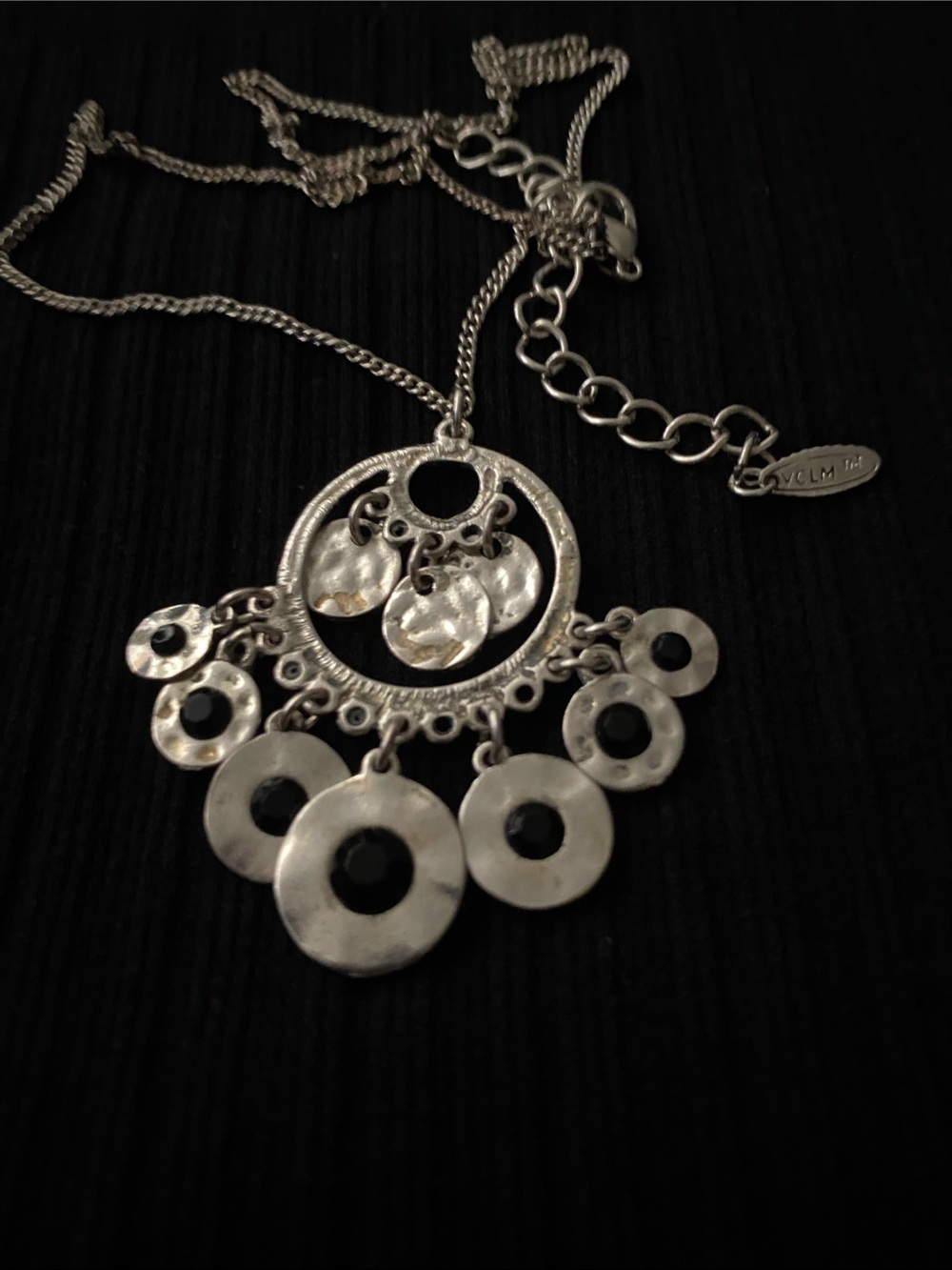 Vintage “VCLM “  silver necklace